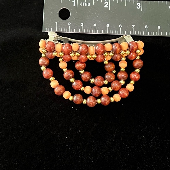 Vintage 1980’s Elegant Beaded Hair Clip A 25035 - Picture 1 of 4